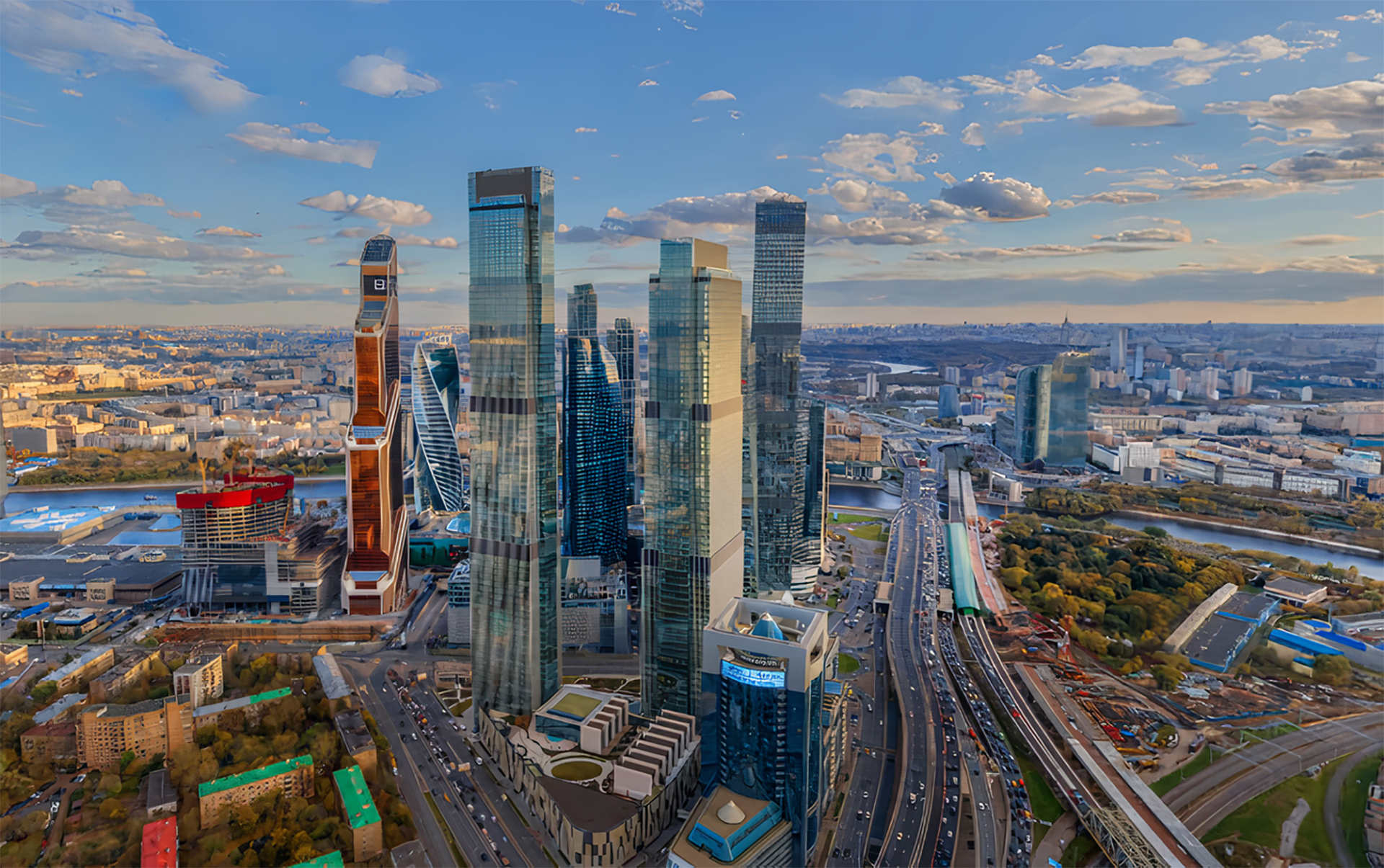 Вид на Москва-Сити из окон iCity